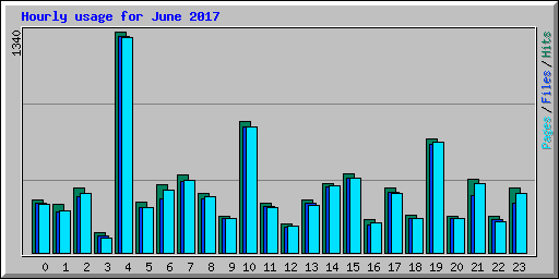 Hourly usage for June 2017