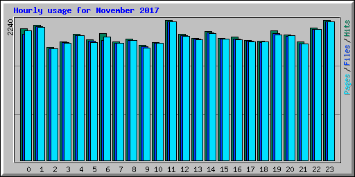 Hourly usage for November 2017