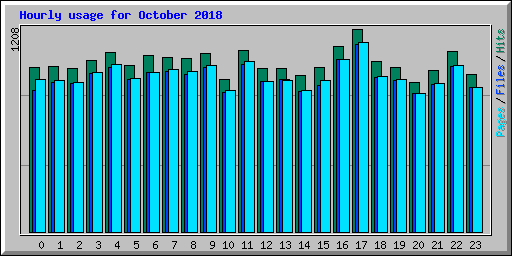 Hourly usage for October 2018