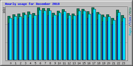 Hourly usage for December 2018