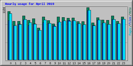 Hourly usage for April 2019