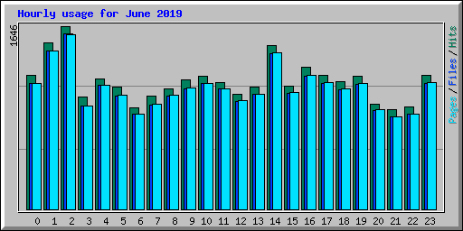 Hourly usage for June 2019