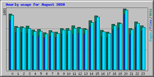 Hourly usage for August 2020