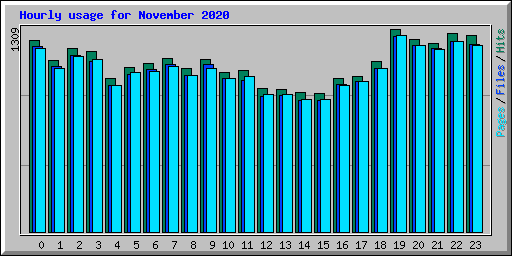 Hourly usage for November 2020