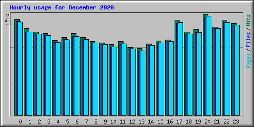 Hourly usage for December 2020