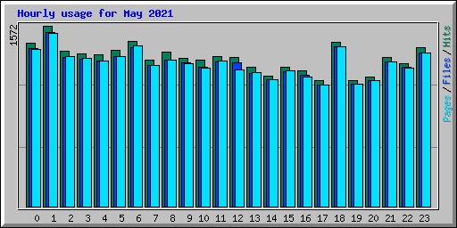 Hourly usage for May 2021