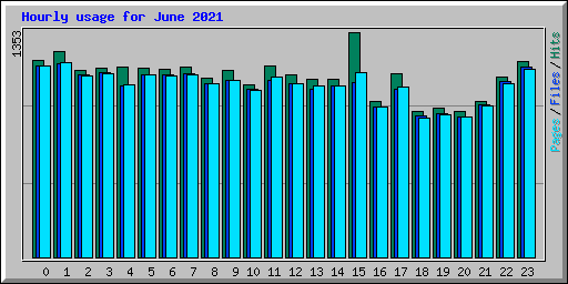 Hourly usage for June 2021